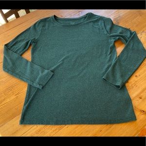 A New Day Forest Heather Green Long Sleeve Tee